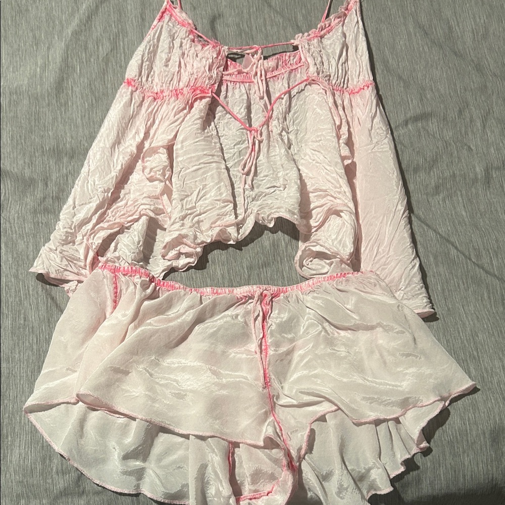 Urban Outfitters Light Pink Women's Pajama Set